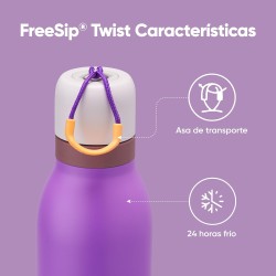 Owala FreeSip Twist Insulated Stainless Steel Water Bottle Purple