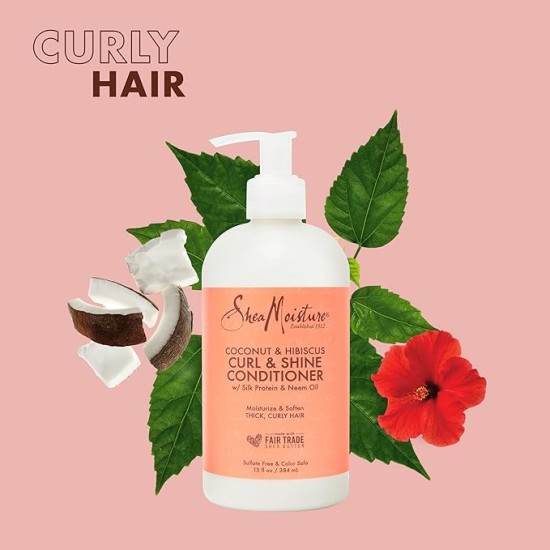 Shea Moisture Coconut & Hibiscus Curl & Shine Conditioner 384ml Shea Moisture Coconut & Hibiscus Curl & Shine Conditioner 384ml