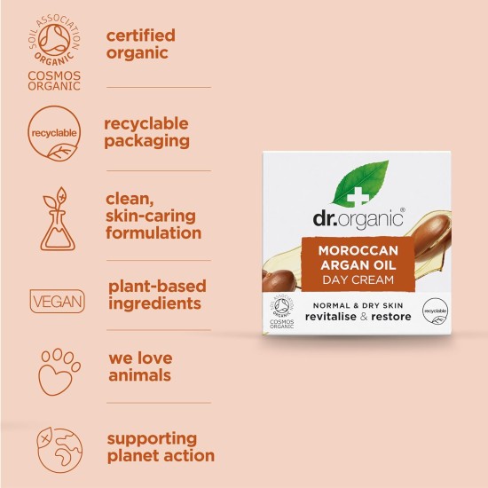 Dr Organic Moroccan Argan Oil Day Cream 50 Ml