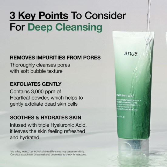 Anua Heartleaf Quercetinol Pore Deep Cleansing Foam Anua Heartleaf Quercetinol Pore Deep Cleansing Foam