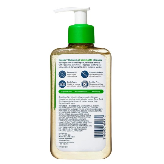 Cerave Hydrating Foaming Oil Cleanser Cerave Hydrating Foaming Oil Cleanser