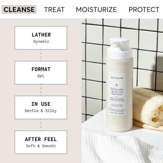 Naturium The Smoother Glycolic Acid Exfoliating Body Wash 500ml