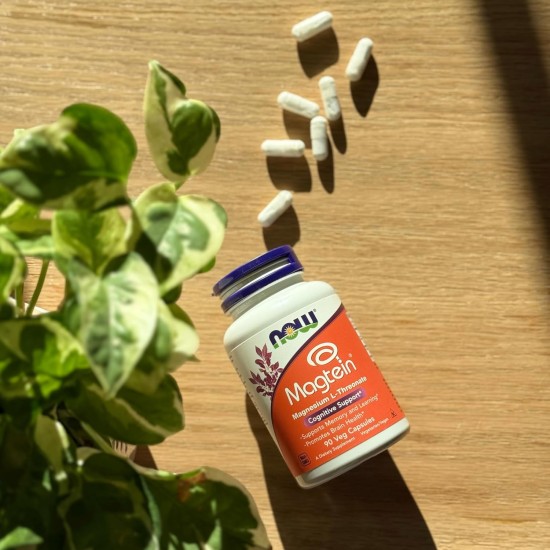NOW Foods Supplements Magtein 90 Vegan Capsules