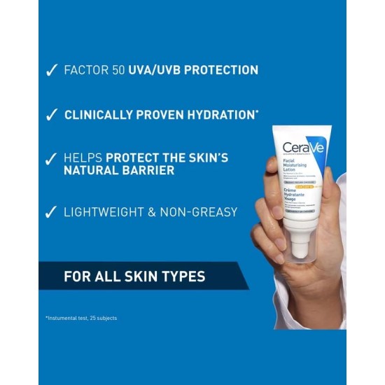 CeraVe AM Facial Moisturizing Lotion SPF50 52ml CeraVe AM Facial Moisturizing Lotion SPF50 52ml