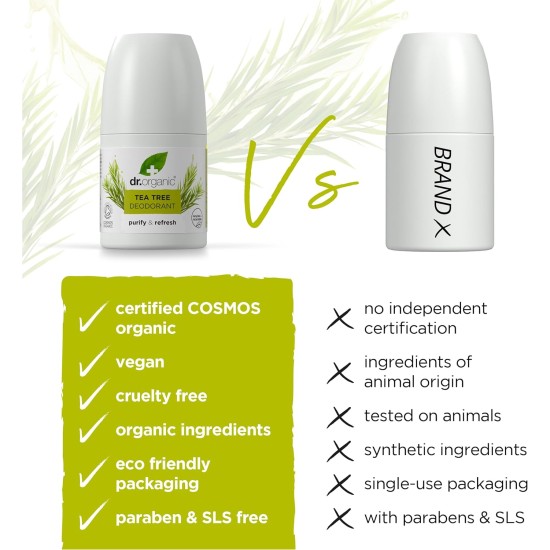 Dr Organic Tea Tree Deodorant 50ml 
