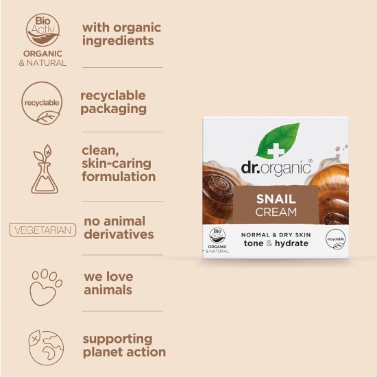 Dr Organic Snail Gel Face Cream 50ml