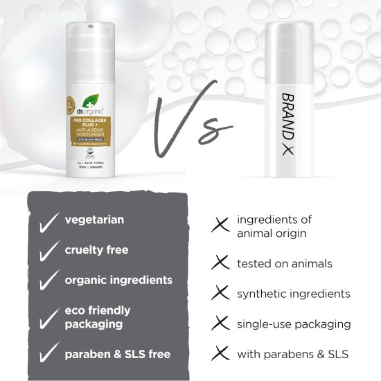 Dr Organic Pro Collagen Plus Anti Aging Moisturizer With Black Pearl 50ml