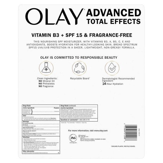 Olay Advanced Total Effects 7-in-1 Facial Moisturizer with SPF 15 Sunscreen 100ml Olay Advanced Total Effects 7-in-1 Facial Moisturizer with SPF 15 Sunscreen 100ml