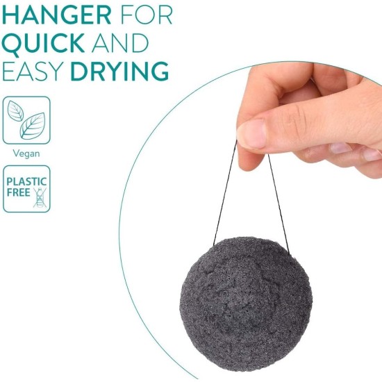 CS Beauty Set of Konjac Sponges 3X Natural Exfoliating Sponge