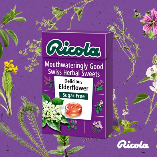 Ricola Elderflower Sugar Free Swiss Herb Drops 45g