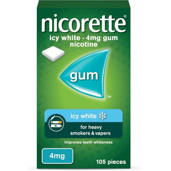 Nicorette Icy White Gum 4mg 
