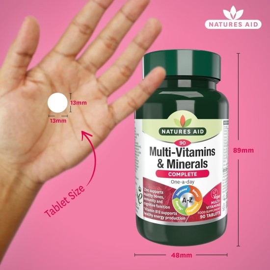 Natures Aid Complete Multi-vitamins And Minerals (vegetarian Antioxidant Formula) 90 Tablets