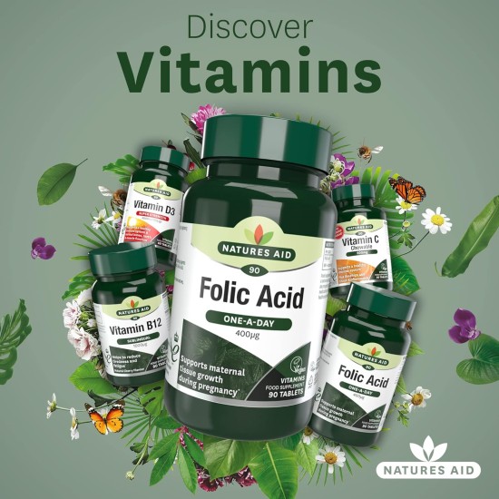 Natures Aid Folic Acid 400ug 90 Tablets