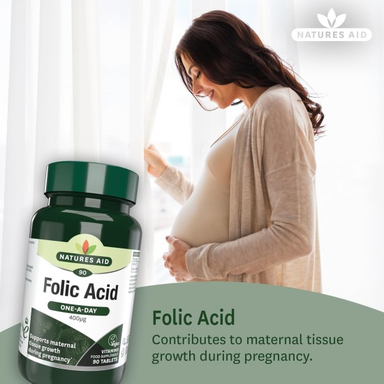 Natures Aid Folic Acid 400ug 90 Tablets