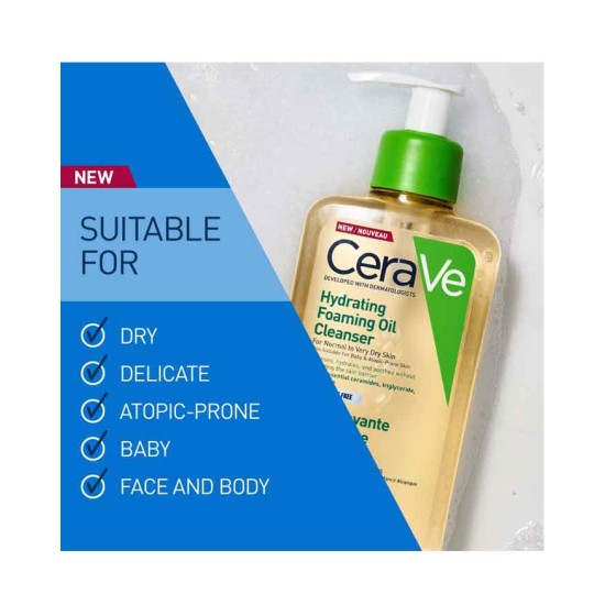 CeraVe Hydrating Foaming Oil Cleanser for Normal to Very Dry Skin 473ml CeraVe Hydrating Foaming Oil Cleanser for Normal to Very Dry Skin 473ml