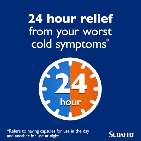 Sudafed Congestion And Headache Relief Day And Night 16 Capsules