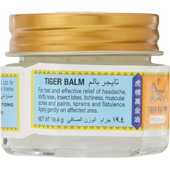 Tiger Balm White Ointment Warm Relief for Muscle Pains 19.4g