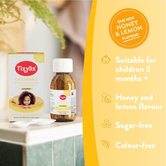 Tixylix Children's Honey & Lemon Dry & Tickly Cough 100ml
