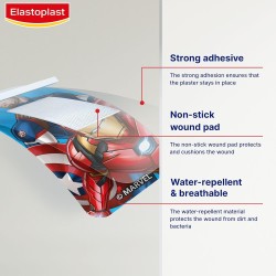 Elastoplast Kids Marvel 20 Plasters Elastoplast Kids Marvel 20 Plasters