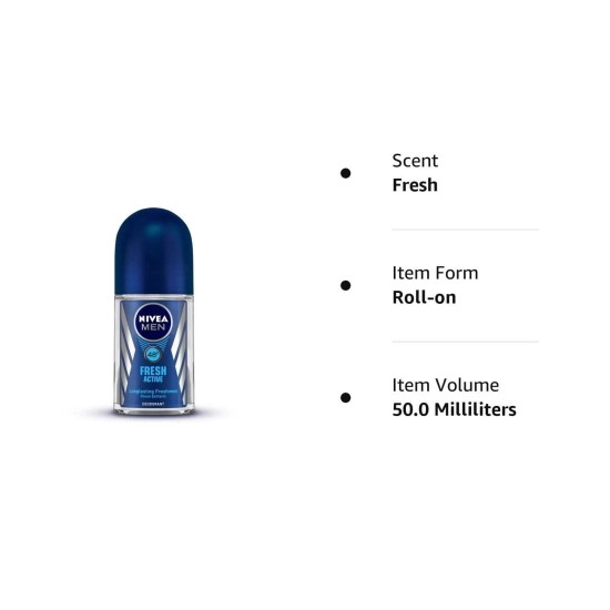 Nivea Men Fresh Active Roll On Antiperspirant 50ml