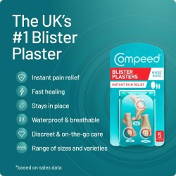 Compeed Blister Plaster Mixed Sizes 5 Plasters Compeed Blister Plaster Mixed Sizes 5 Plasters