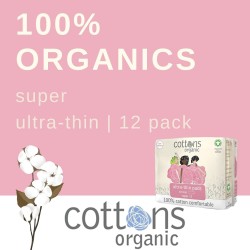 Cottons Ultra-Thin Cotton Pads with Wings Super 12 Pack Cottons Ultra-Thin Cotton Pads with Wings Super 12 Pack