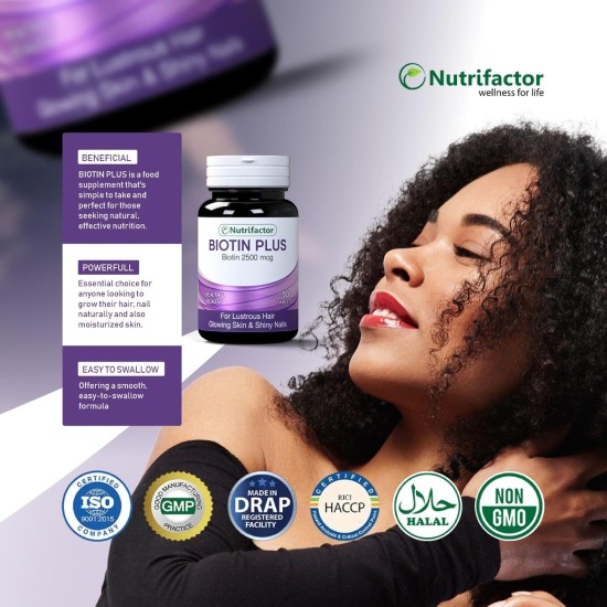 Nutrifactor Biotin Plus 2500 mcg Tabs 60`s Nutrifactor Biotin Plus 2500 mcg Tabs 60`s