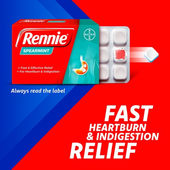 Rennie Spearmint 72 Tablets Rennie Spearmint 72 Tablets