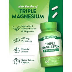Nature's Truth Triple Magnesium 100 Capsules Nature's Truth Triple Magnesium 100 Capsules
