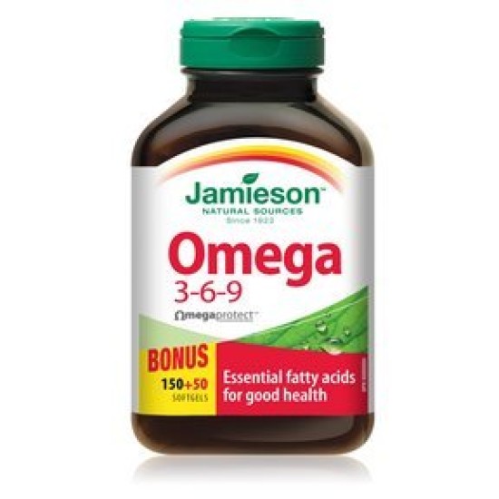 Jamieson Omega 3-6-9 1200mg 200 Softgels Bonus