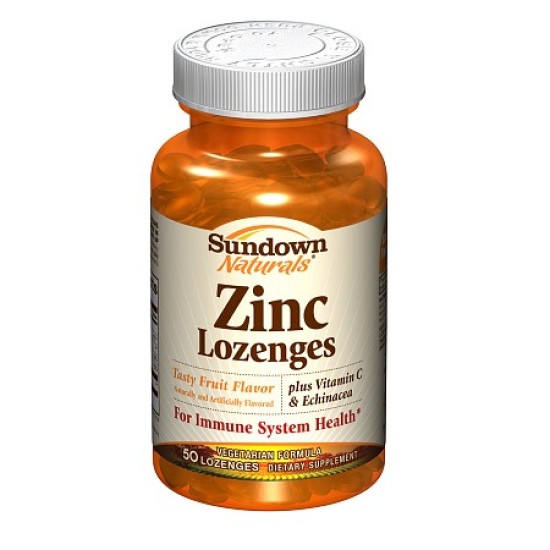 Sundown Natural Zinc Lozenges Plus Vitamin C And Echinacea 50 Lozenges