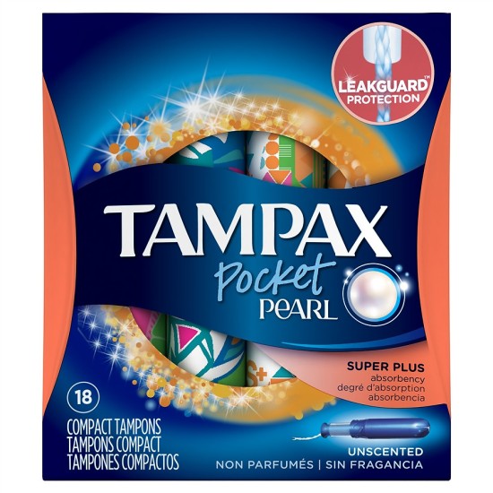 Tampax Pearl Super Plus Applicator 18 Tampons