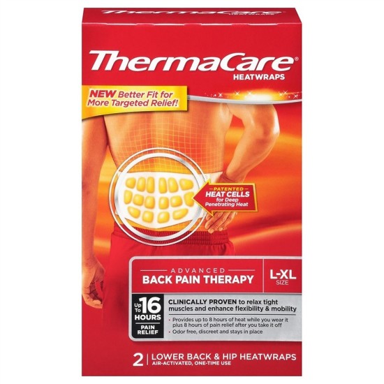 Thermacare Advanced Therapeutic Lower Back Pain Relief 2 Heatwraps