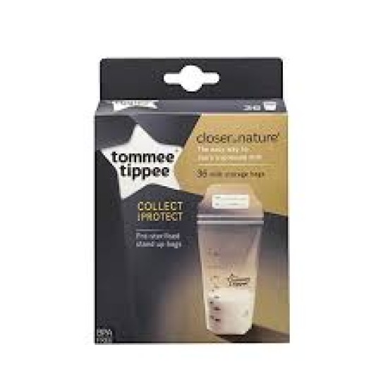 Tommee Tippee Closer To Nature Breast Milk Storage Bags 36 Bags