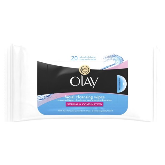 Olay Essentials Facial Cleansing Wipes For Normal And Combination Skin 20 Wipes