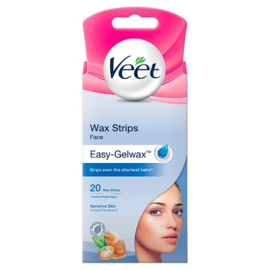 Veet Face Precision Wax Strips Sensitive Skin 20 Pack