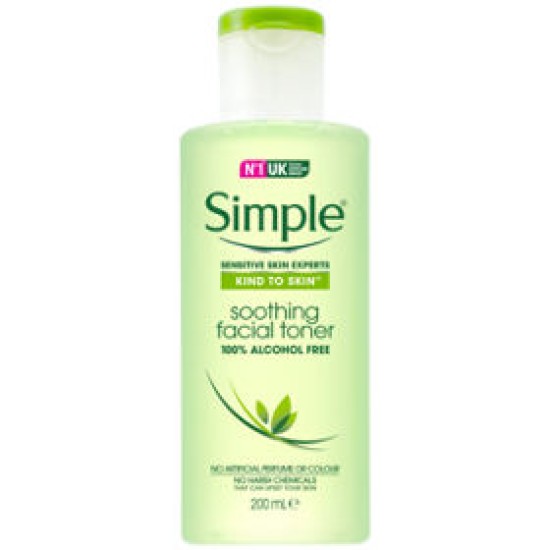 Simple Kind To Skin Soothing Facial Toner 100% Alcohol Free 200ml