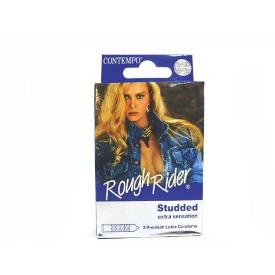 Contempo Rough Rider Studded Extra Sensation 3 Premium Latex Condoms