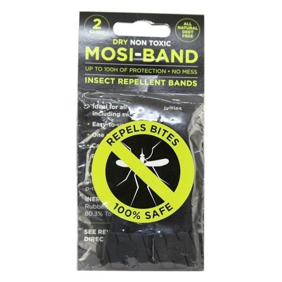 Mosi Band Deet Dry Non Toxic Insect Repellent 2 Bands