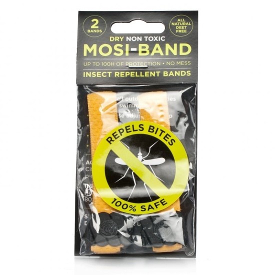 Mosi Band Insect Repellent Dry Non Toxic Natural Wrist Ankle Bands 2 Pair