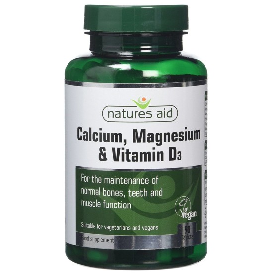 Natures Aid Calcium Magnesium And Vitamin D3 90 Tablets