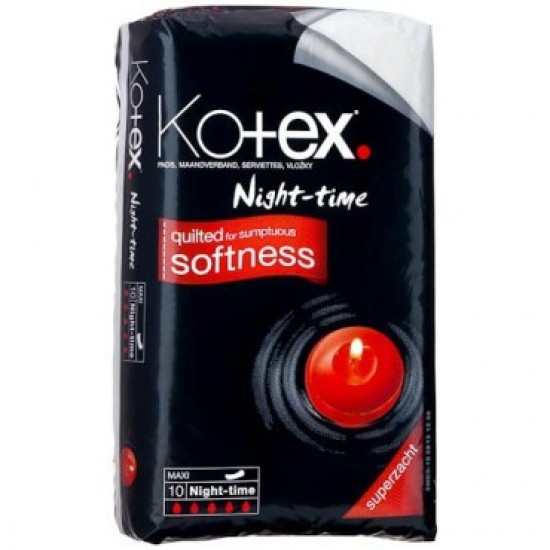 Kotex Maxi Night Time 10 Quilted Soft Sanitary Protection Pads
