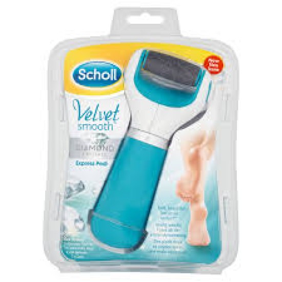 Scholl Velvet Smooth Express Pedi Foot File With Diamond Crystals (blue)