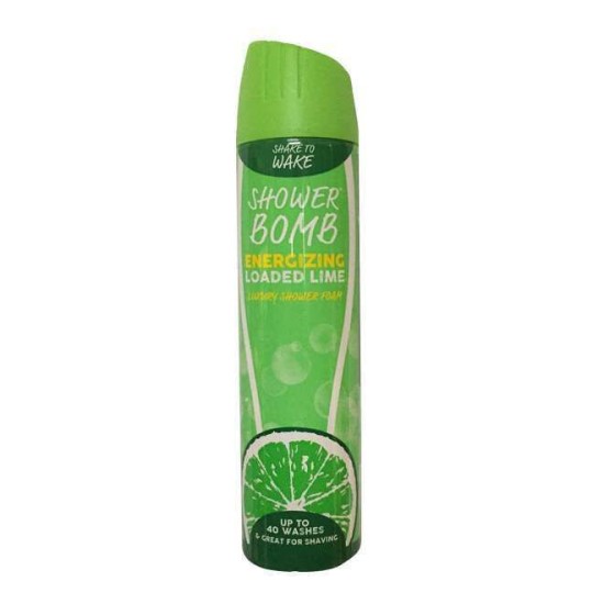 Shake To Wake Shower Bomb Energizing Loaded Lime Luxury Shower Foam 200ml