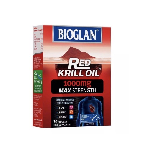 Bioglan Red Krill Oil 1000mg Double Strength 30 Capsules