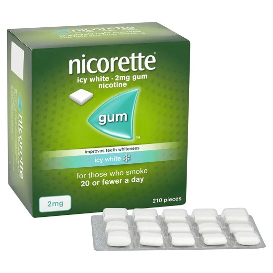 Nicorette Icy White 2mg Gum Nicotine 210 Pieces