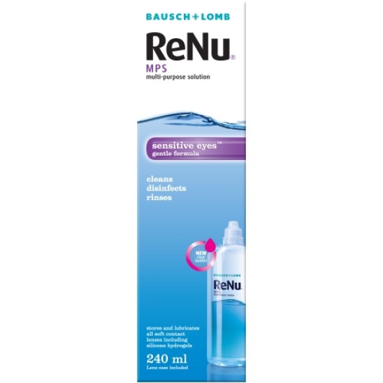 Bausch And Lomb Renu Mps Multi-purpose Contact Lens Solution 240ml