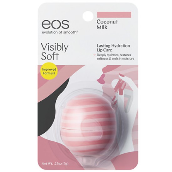 Eos Visibly Soft Coconut Milk Lip Balm Sphere 0.25 Oz