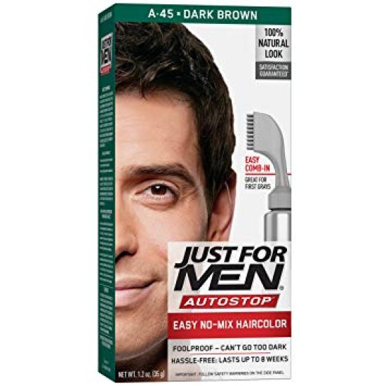 Just For Men Autostop Hair Colour Medium-dark Brown A40 Just For Men Autostop Hair Colour Medium-dark Brown A40