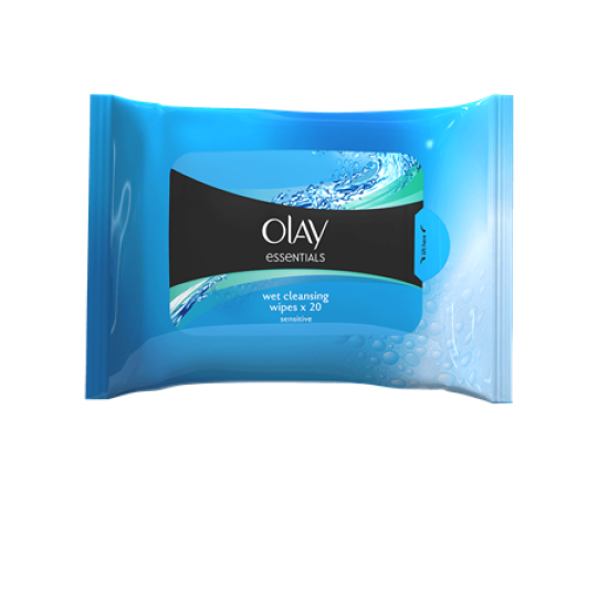 Olay Essentials Sensitive Wet Cleansing Wipes For Normal To Dry Skin Pack Of 20 Olay Essentials Sensitive Wet Cleansing Wipes For Normal To Dry Skin Pack Of 20